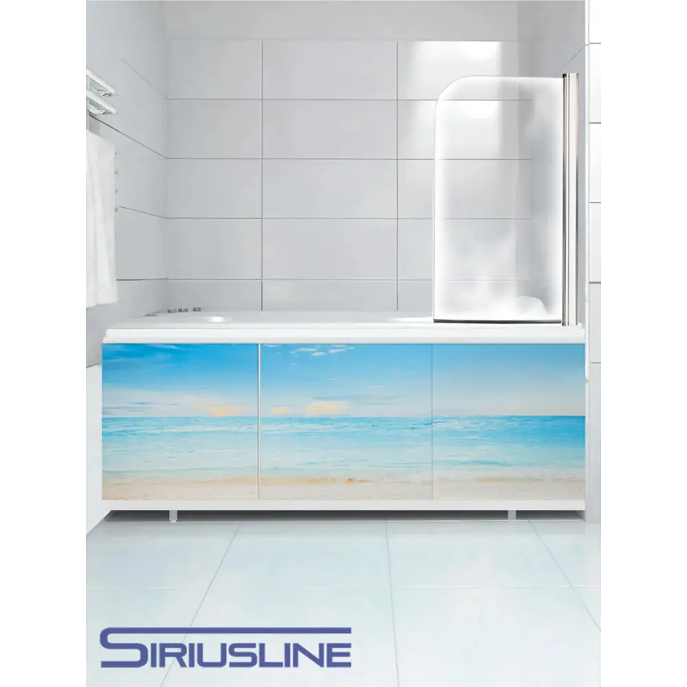 Фото Экран под ванну Siriusline 170 см пластиковый профиль цвет Морской закат Фото Экран под ванну Siriusline 170 см пластиковый профиль цвет Морской закат