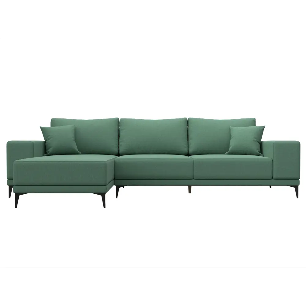 Фото 2 Диван угловой Льюес левый Лига диванов 124722L 280x88x164 см рогожка цвет амур 11 зеленый Фото 2 Диван угловой Льюес левый Лига диванов 124722L 280x88x164 см рогожка цвет амур 11 зеленый