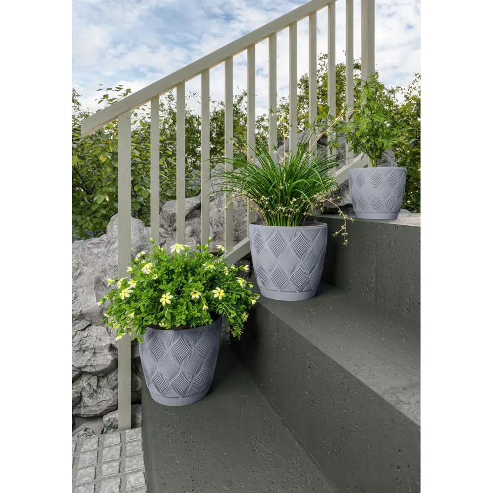 Фото 7 Горшок цветочный Flow petit Form-plastic d 19 см 18 см 3.55 л полипропилен серый/серебристый Фото 7 Горшок цветочный Flow petit Form-plastic d 19 см 18 см 3.55 л полипропилен серый/серебристый