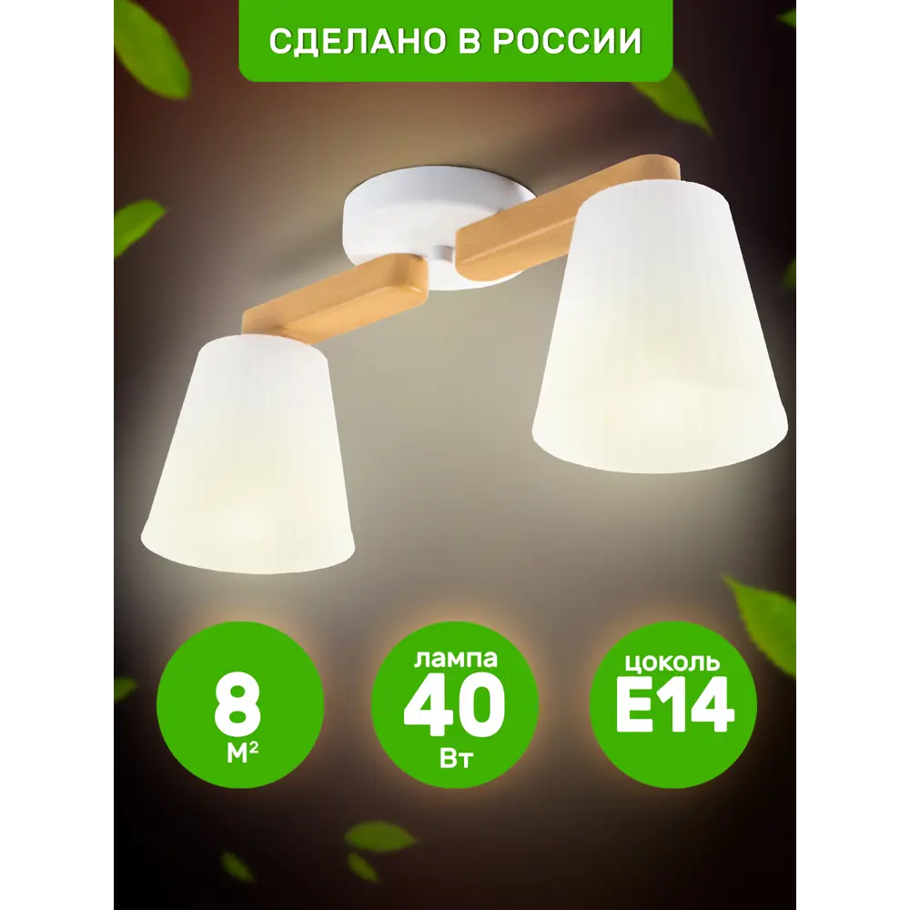 Фото Люстра потолочная Дубравия Каро 133-51-22 2 лампы 8 м² цвет белый Фото Люстра потолочная Дубравия Каро 133-51-22 2 лампы 8 м² цвет белый