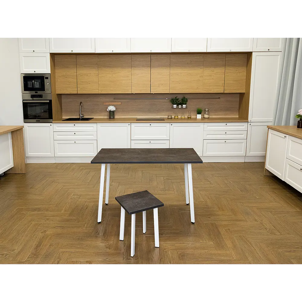 Фото 2 Кухонный стол Diko Loft Delight Dining DL-868327 140х70х75 см цвет ателье темный Фото 2 Кухонный стол Diko Loft Delight Dining DL-868327 140х70х75 см цвет ателье темный