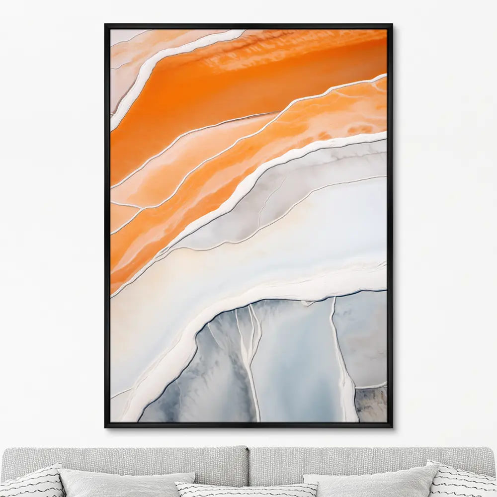 Фото Картина Artnomore Salt lakes grey and orange No 2 2024г. AR-777000435 75x105 см Фото Картина Artnomore Salt lakes grey and orange No 2 2024г. AR-777000435 75x105 см