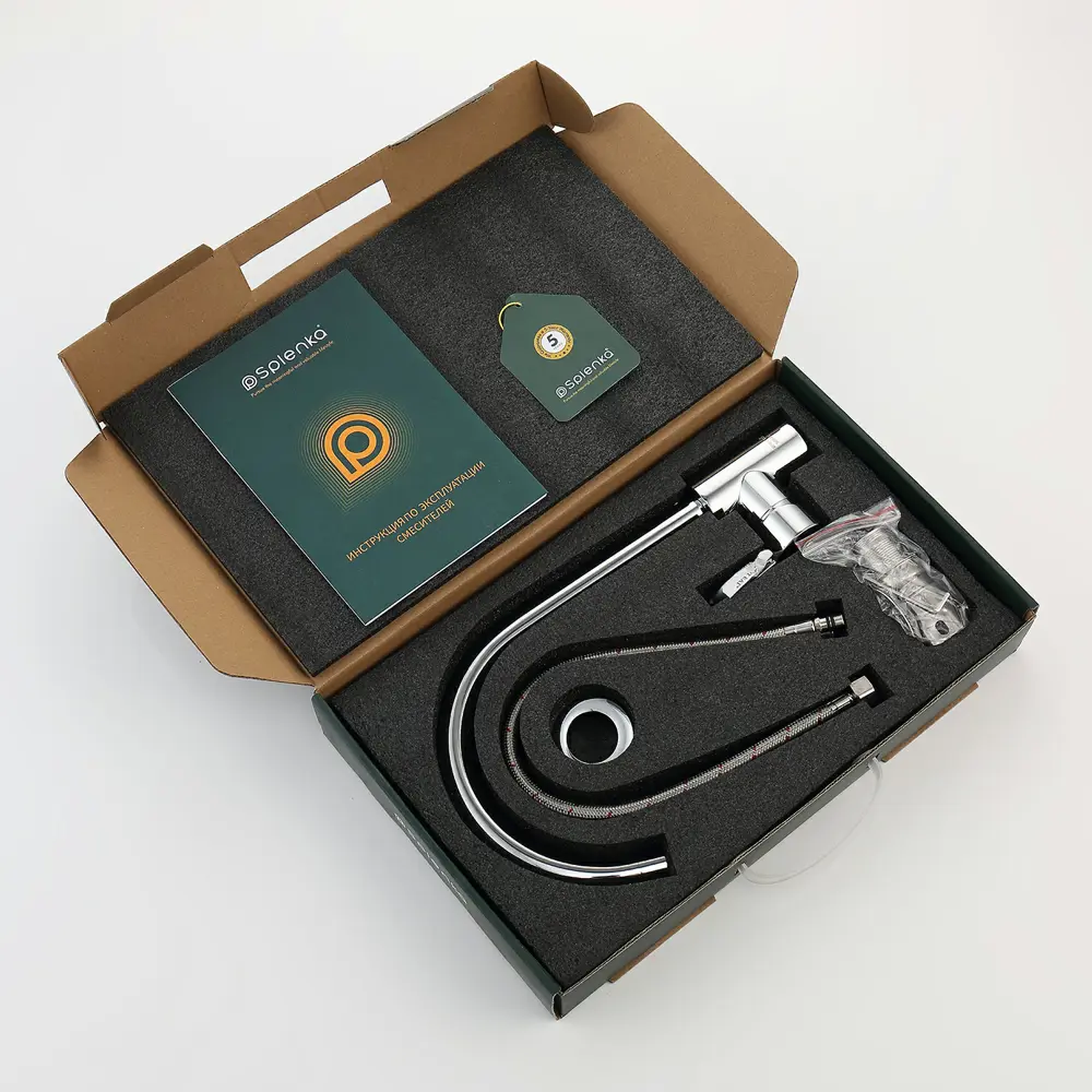 Фото 20 Смеситель для кухни Splenka S201 поворотный излив 24.4 см цвет хром Фото 20 Смеситель для кухни Splenka S201 поворотный излив 24.4 см цвет хром