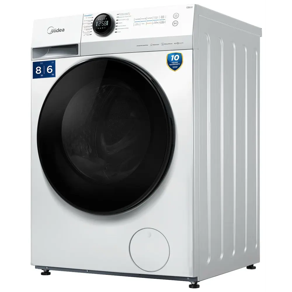 Фото 4 Стиральная машина с сушкой Midea Mf200d80wbsw-ru 59.5x85x47.5 см 8 кг цвет белый Фото 4 Стиральная машина с сушкой Midea Mf200d80wbsw-ru 59.5x85x47.5 см 8 кг цвет белый