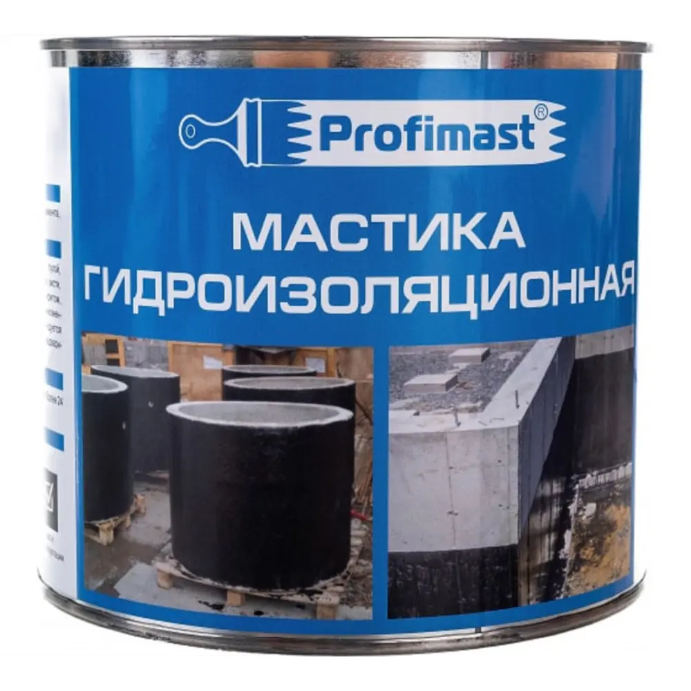 Фото Мастика битумная Profimast 1.8кг черный Фото Мастика битумная Profimast 1.8кг черный