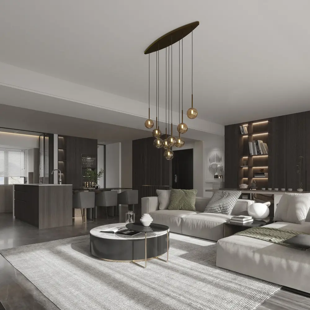 Фото 4 Светильник подвесной Tk lighting Estera A070951 9 ламп 10 м² цвет коричневый Фото 4 Светильник подвесной Tk lighting Estera A070951 9 ламп 10 м² цвет коричневый