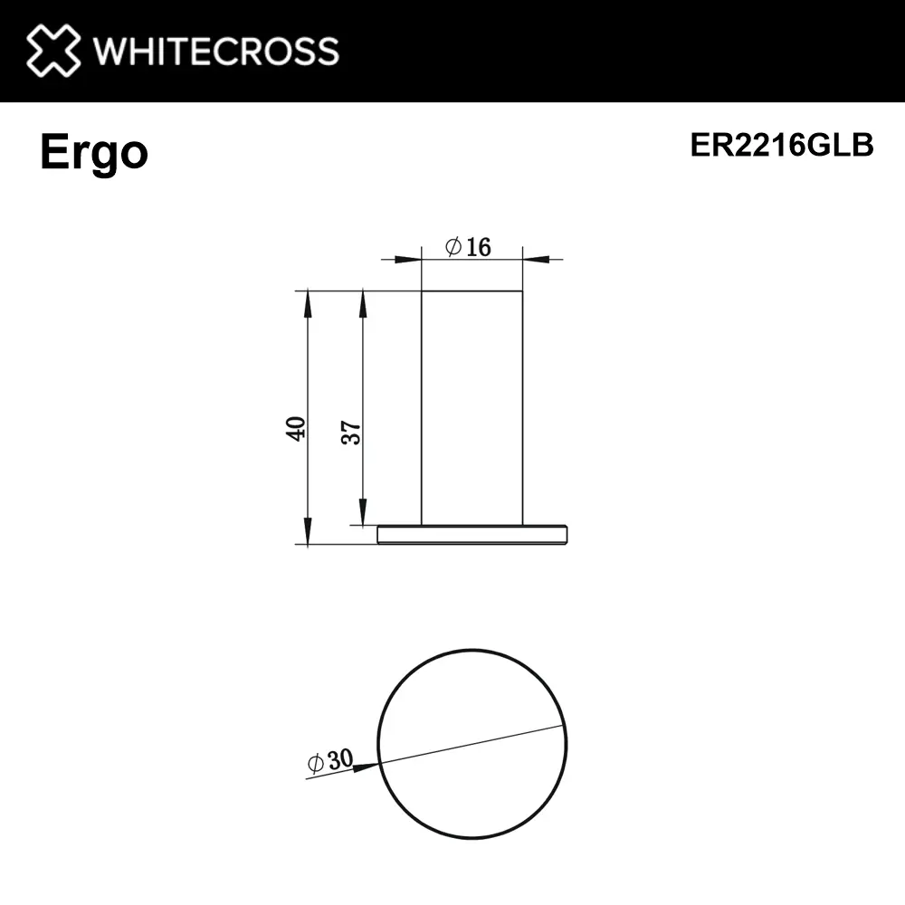 Фото 2 Крючок для ванной WHITECROSS ERGO ER2216GLB цвет брашированное золото Фото 2 Крючок для ванной WHITECROSS ERGO ER2216GLB цвет брашированное золото