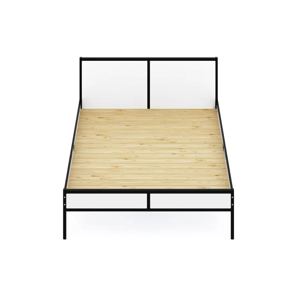 Фото 2 Кровать Solarius Kr180loft-bel-black-full 185 x 90 x 206 см сосна цвет белый Фото 2 Кровать Solarius Kr180loft-bel-black-full 185 x 90 x 206 см сосна цвет белый