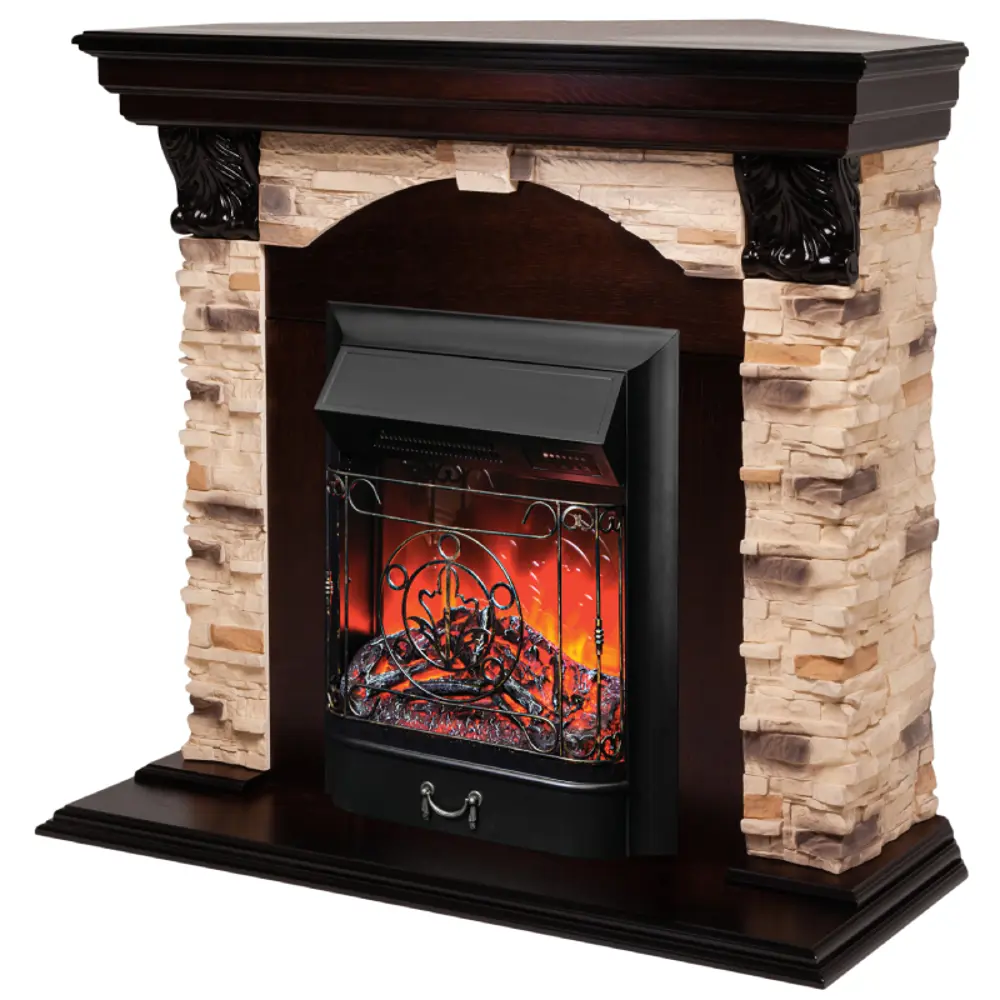 Фото 2 Каминокомплект Realflame Dublin Corner Rock с очагом Majestic Lux BL 1500Вт дуб Фото 2 Каминокомплект Realflame Dublin Corner Rock с очагом Majestic Lux BL 1500Вт дуб