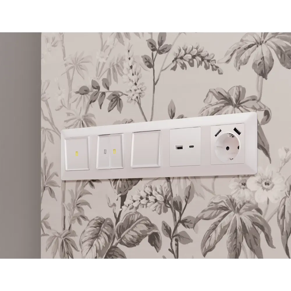 Фото 2 Накладка для розетки с заземлением со шторками 2USB A+A Ambrella volt Alfa AP2090 цвет жемчуг Фото 2 Накладка для розетки с заземлением со шторками 2USB A+A Ambrella volt Alfa AP2090 цвет жемчуг