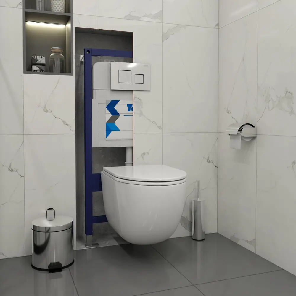 Фото 4 Комплект Teymi T70723 5 в 1: инсталляция Aina 52, клавиша смыва Kati хром, подвесной унитаз с микролифтом Lina S, крепеж Фото 4 Комплект Teymi T70723 5 в 1: инсталляция Aina 52, клавиша смыва Kati хром, подвесной унитаз с микролифтом Lina S, крепеж