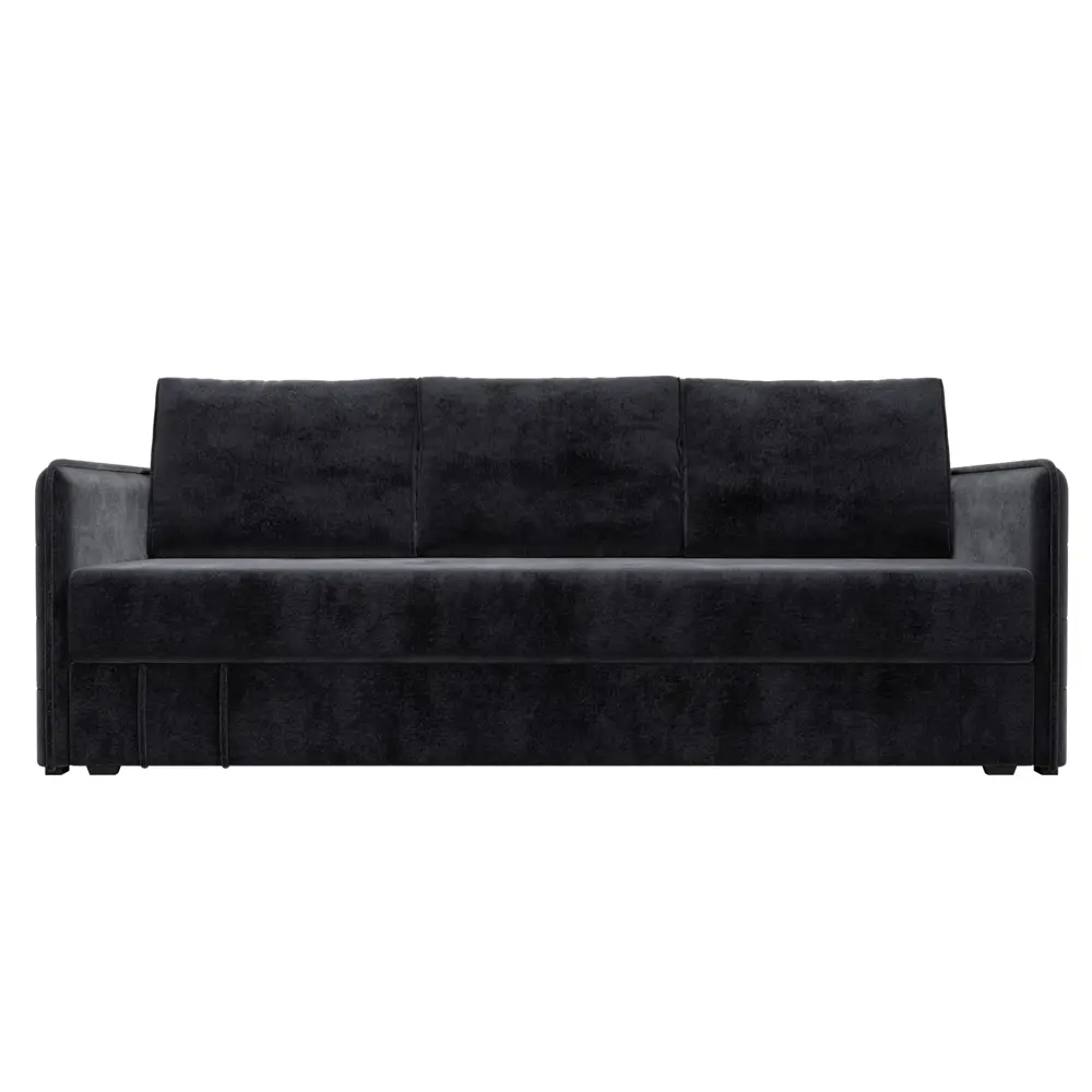 Фото Диван раскладной Лига диванов Диван прямой Слим НПБ 204x90x105 см велюр цвет tower 11 темно-серый