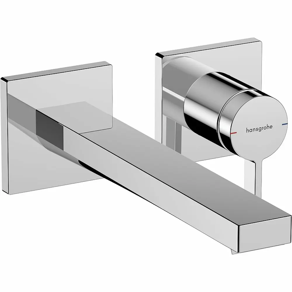 Фото Смеситель для раковины Hansgrohe Tecturis E 73051000, однорычажный, настенный цвет хром Фото Смеситель для раковины Hansgrohe Tecturis E 73051000, однорычажный, настенный цвет хром