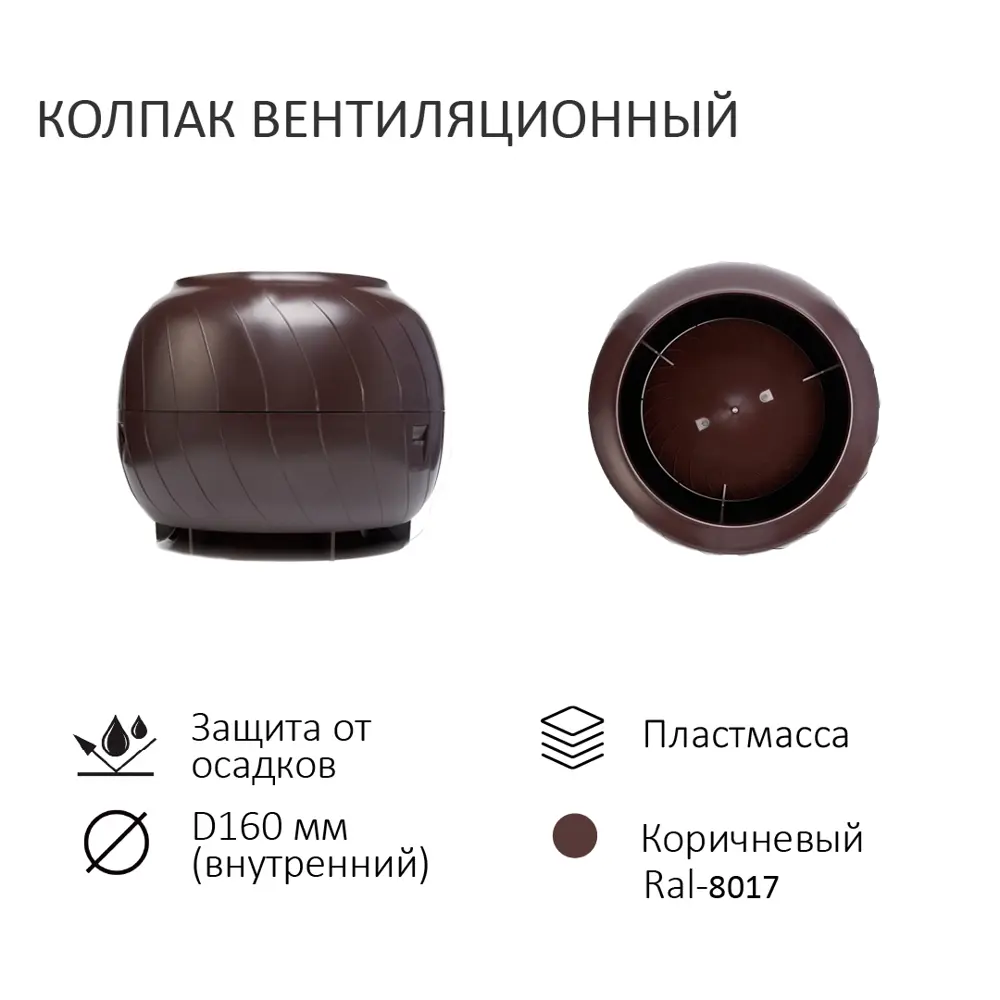 Фото 4 Комплект вентиляции Gervent Prof-20 для профнастила ⌀125/160мм RAL 8017 Фото 4 Комплект вентиляции Gervent Prof-20 для профнастила ⌀125/160мм RAL 8017