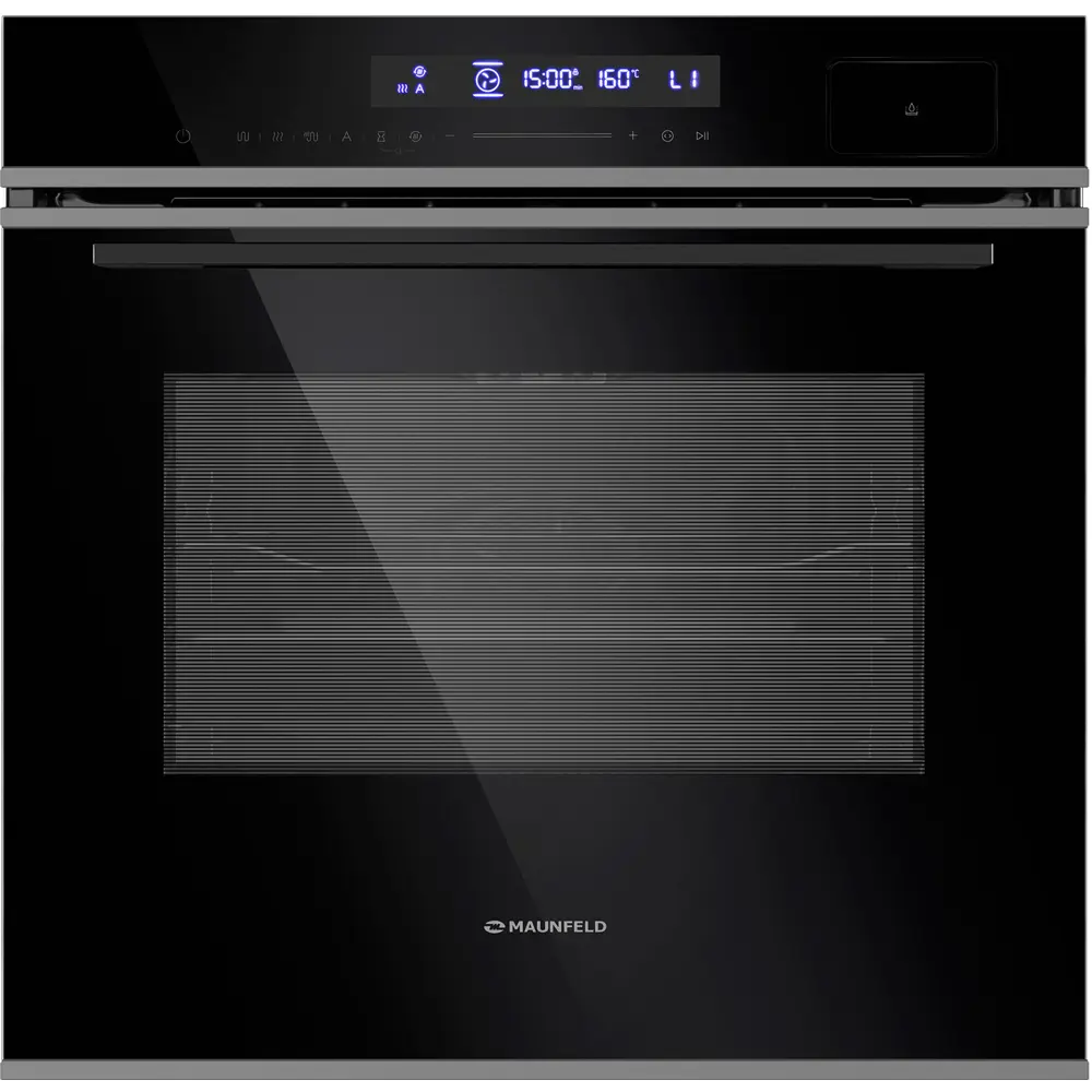 Фото Электрический духовой шкаф Maunfeld MEOR7216STB 59.5x59.6x26.6 см цвет черный Фото Электрический духовой шкаф Maunfeld MEOR7216STB 59.5x59.6x26.6 см цвет черный