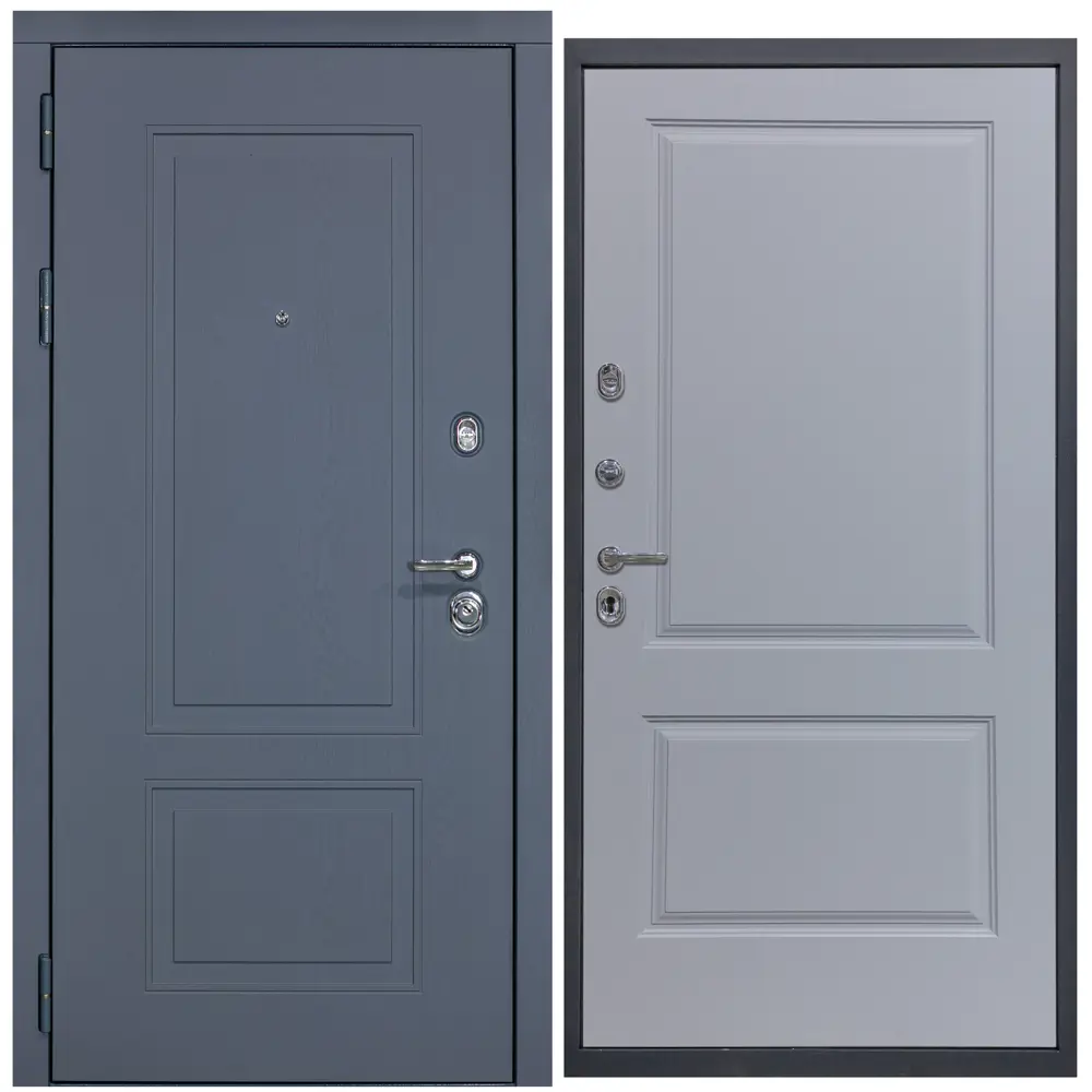 Фото Входная дверь Diva ДХ-38 205x96см левый ясень графит/Д7 силк маус