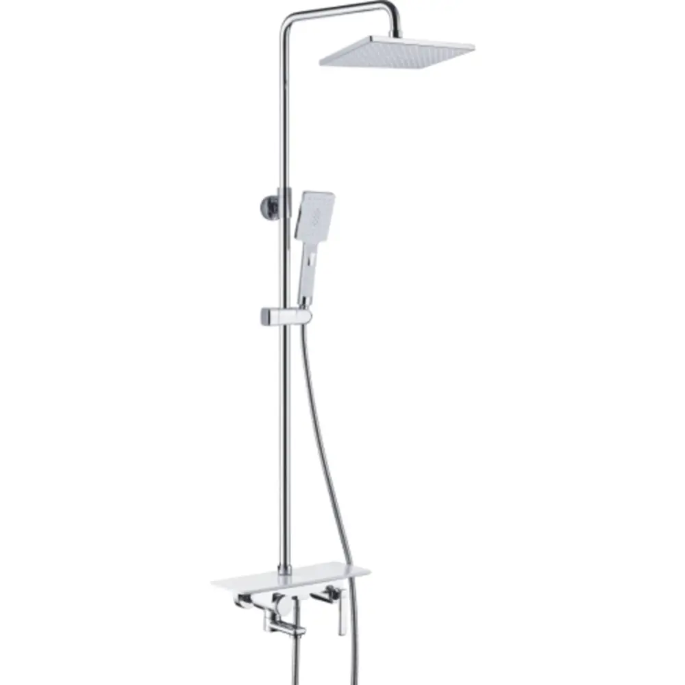 Фото 2 Душевая система Rose R2536F 1 режим цвет белый Фото 2 Душевая система Rose R2536F 1 режим цвет белый