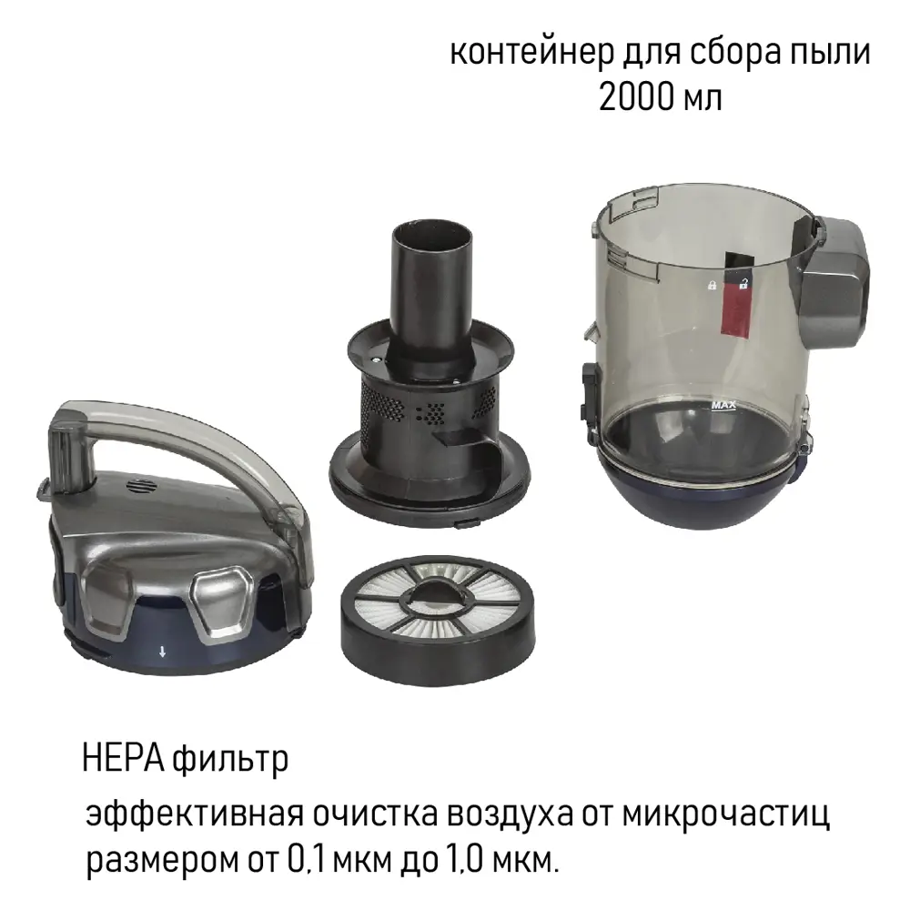Фото 10 Пылесос с контейнером Jvc Jh-vc311 1800 Вт 2 л цвет серый черный Фото 10 Пылесос с контейнером Jvc Jh-vc311 1800 Вт 2 л цвет серый черный