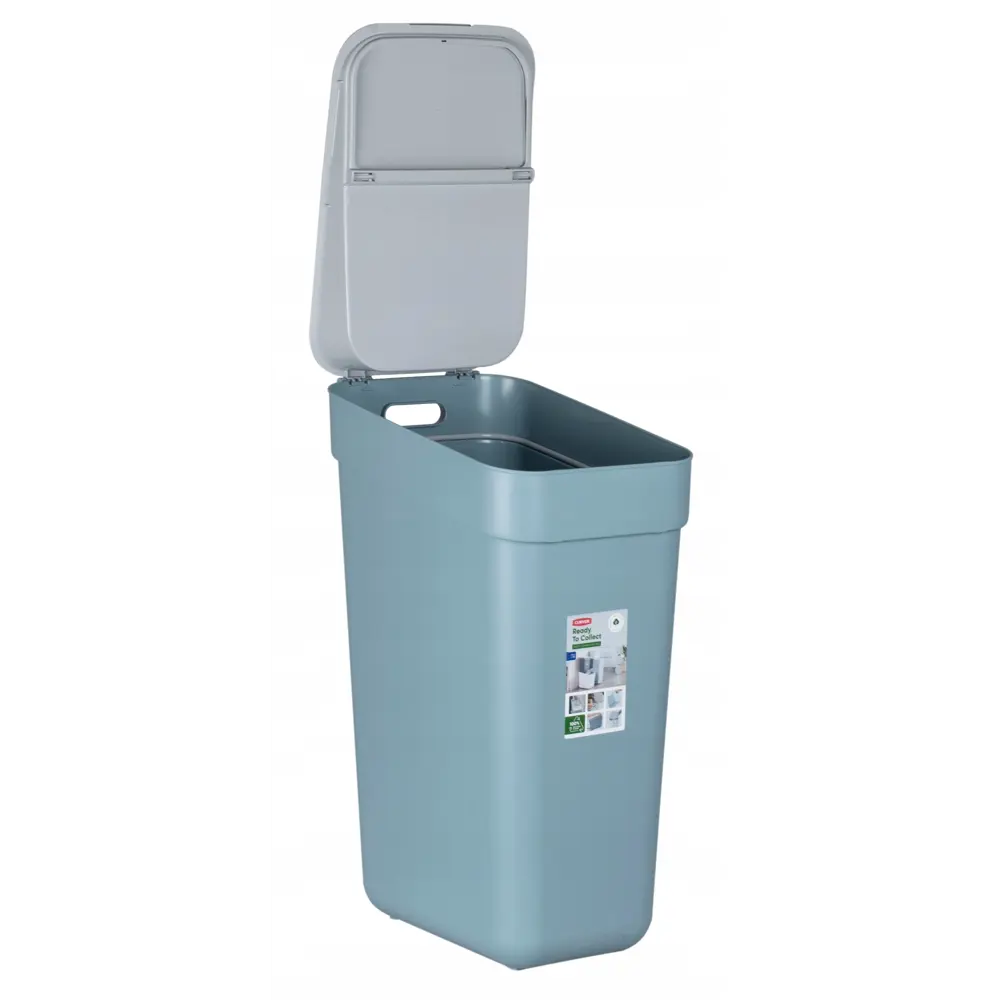 Фото 6 Мусорное ведро 30 л Curver 251935 полипропилен цвет голубой Фото 6 Мусорное ведро 30 л Curver 251935 полипропилен цвет голубой