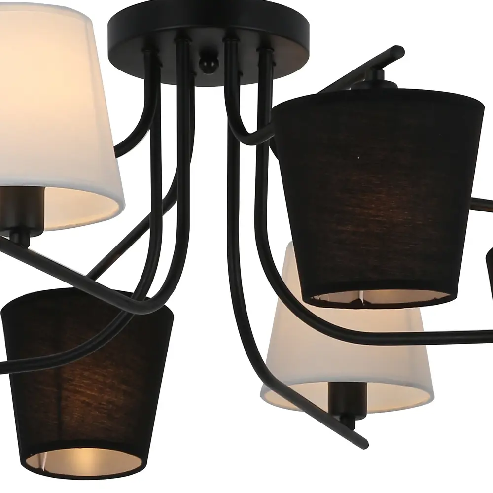 Фото 2 Люстра на штанге Illumico Il8135-8cou-79 bk base 8 ламп 48 м² цвет черный Фото 2 Люстра на штанге Illumico Il8135-8cou-79 bk base 8 ламп 48 м² цвет черный