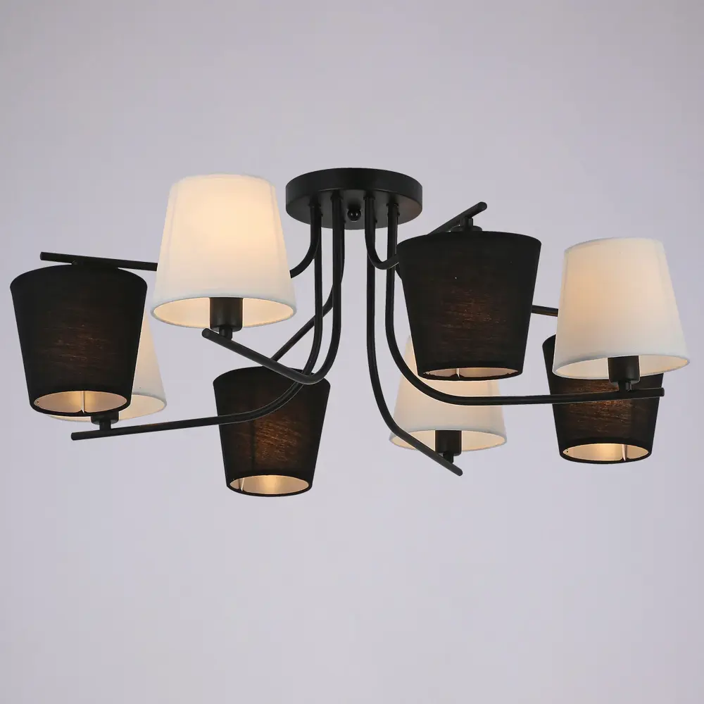 Фото Люстра на штанге Illumico Il8135-8cou-79 bk base 8 ламп 48 м² цвет черный Фото Люстра на штанге Illumico Il8135-8cou-79 bk base 8 ламп 48 м² цвет черный