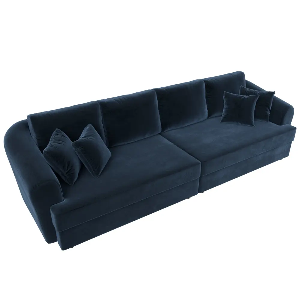 Фото 7 Диван прямой Милтон Лига диванов 126813 320x88x106 см велюр цвет tower 13 синий