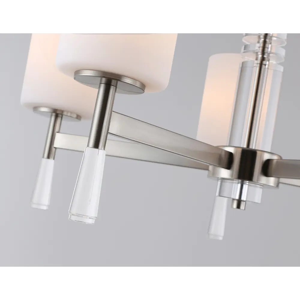 Фото 4 Люстра на штанге Ambrella light High light Lh56251 5 ламп 20 м² цвет белый матовый, никель Фото 4 Люстра на штанге Ambrella light High light Lh56251 5 ламп 20 м² цвет белый матовый, никель