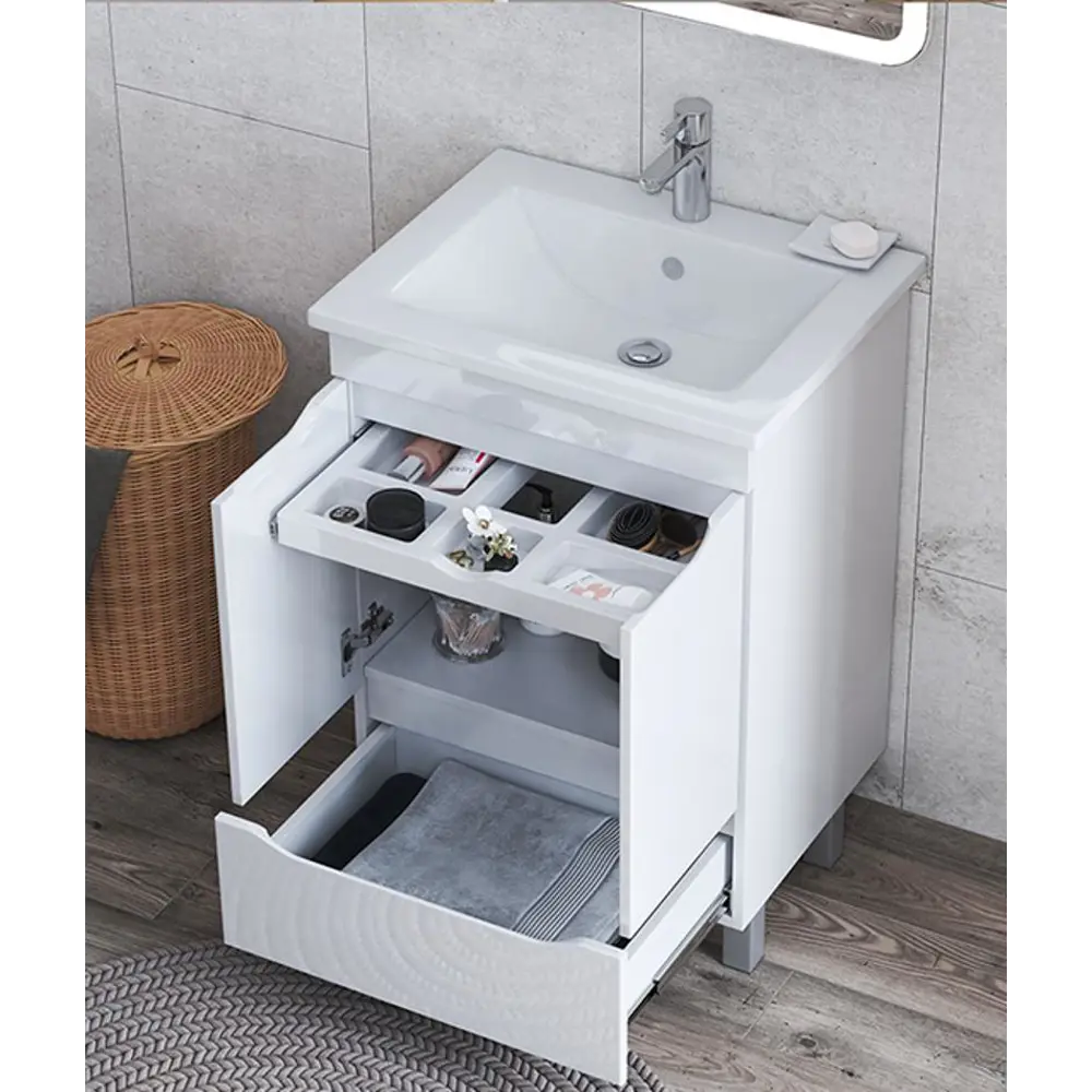 Фото 4 Тумба с раковиной напольная Vigo Grani tn.GRI.OSK.75.2D.1Y 75 см цвет белый Фото 4 Тумба с раковиной напольная Vigo Grani tn.GRI.OSK.75.2D.1Y 75 см цвет белый