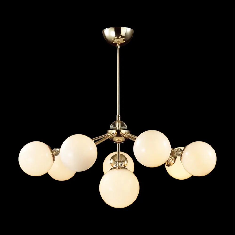 Фото 2 Люстра на штанге Lumion Marsha Lmn_6536_8c 8 ламп 16 м² цвет золотой Фото 2 Люстра на штанге Lumion Marsha Lmn_6536_8c 8 ламп 16 м² цвет золотой