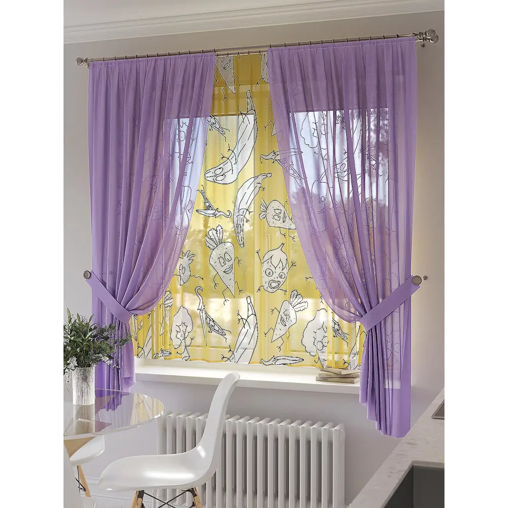 Фото 3 Тюль Helga TD-550172 на шторной ленте 300x180 см цвет разноцветный Фото 3 Тюль Helga TD-550172 на шторной ленте 300x180 см цвет разноцветный