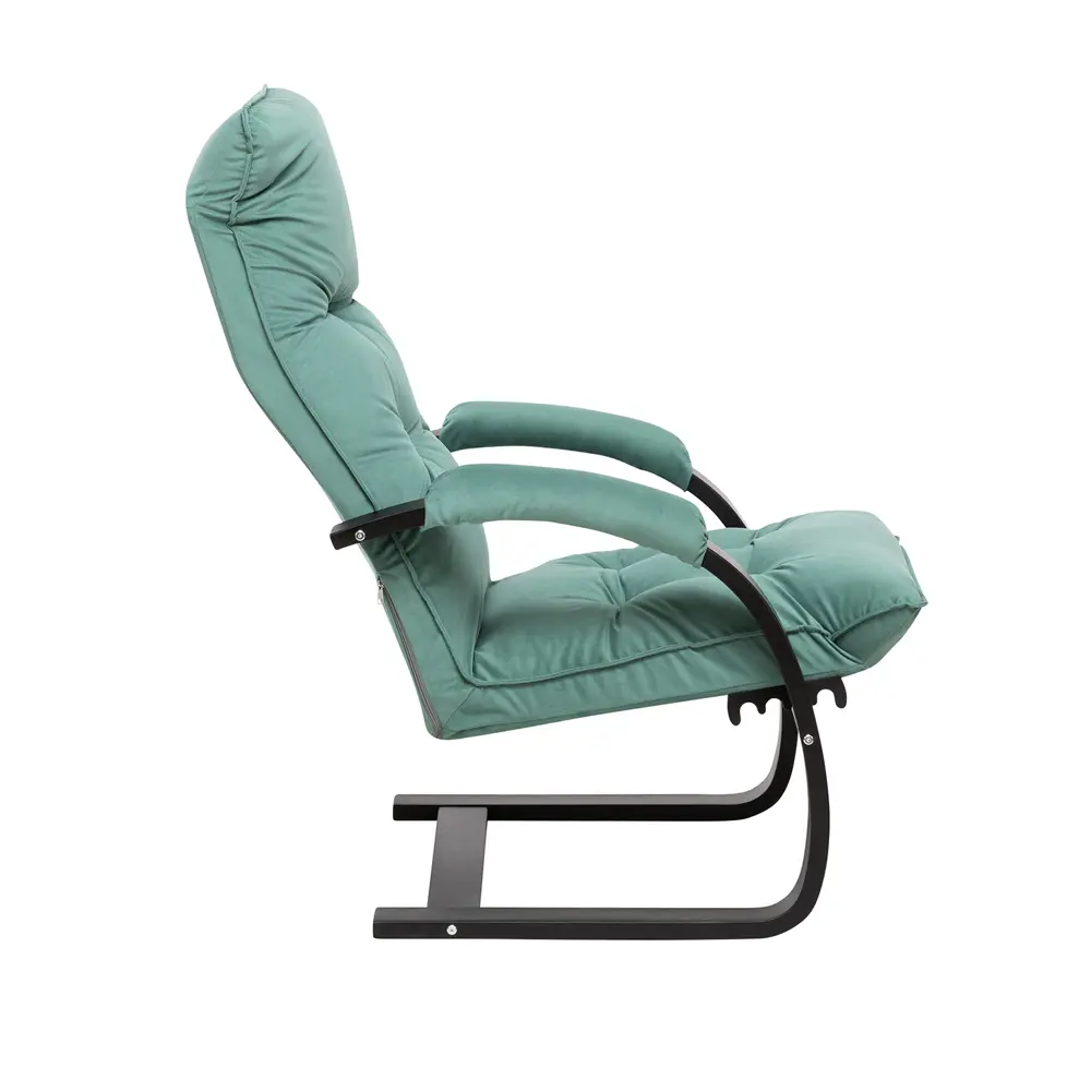 Фото 2 Кресло Leset Монако 68.5x100x80 см велюр цвет венге/зеленый Фото 2 Кресло Leset Монако 68.5x100x80 см велюр цвет венге/зеленый