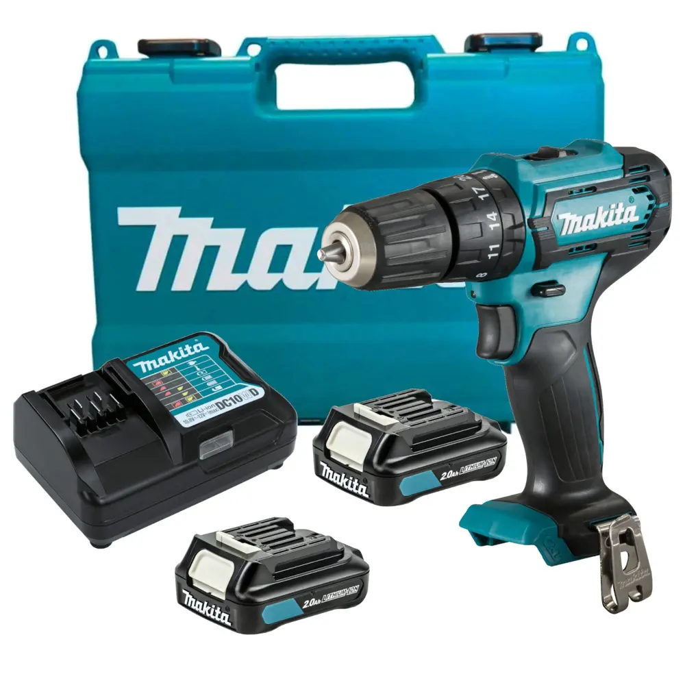 Фото Дрель-шуруповерт аккумуляторная ударная Makita HP333DWAE, 12 В Li-Ion 2x4 Ач Фото Дрель-шуруповерт аккумуляторная ударная Makita HP333DWAE, 12 В Li-Ion 2x4 Ач