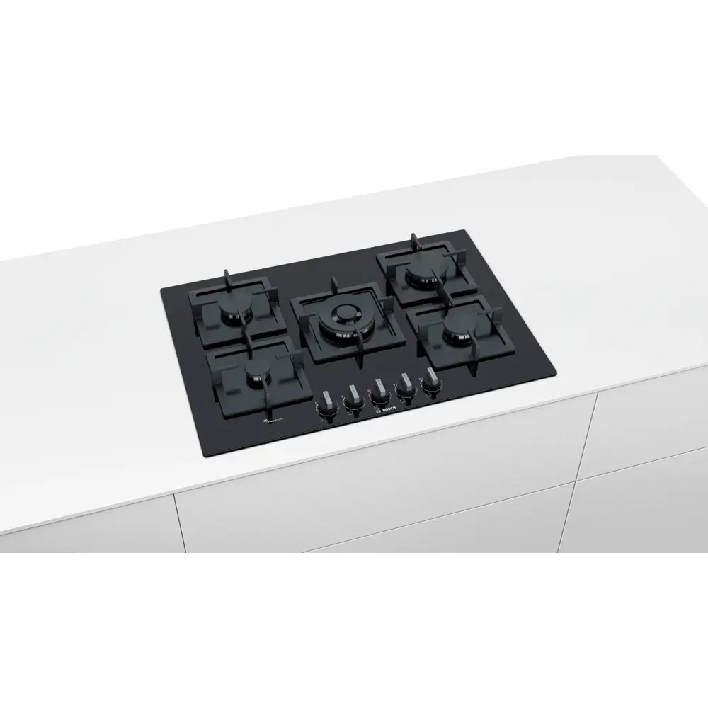 Фото 6 Газовая варочная панель Bosch Ppq7A6B20 75.20 см 5 конфорок цвет черный Фото 6 Газовая варочная панель Bosch Ppq7A6B20 75.20 см 5 конфорок цвет черный