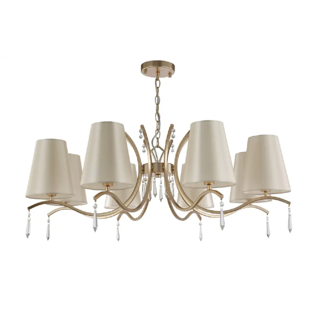 Фото Люстра подвесная Crystal lux Renata Cu_3591_308 8 ламп 19 м² цвет золото Фото Люстра подвесная Crystal lux Renata Cu_3591_308 8 ламп 19 м² цвет золото