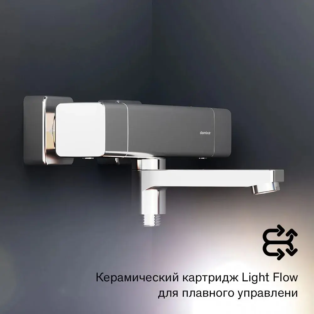 Фото 3 Смеситель для ванны Damixa Gala 533000000_7214 однорычажный цвет хром Фото 3 Смеситель для ванны Damixa Gala 533000000_7214 однорычажный цвет хром