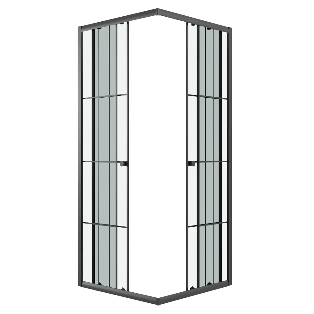Фото 2 Душевой уголок Niagara Eco NG-1008-14QKL квадрат 80x80см черный профиль эффект стекла прозрачное закаленное стекло Фото 2 Душевой уголок Niagara Eco NG-1008-14QKL квадрат 80x80см черный профиль эффект стекла прозрачное закаленное стекло
