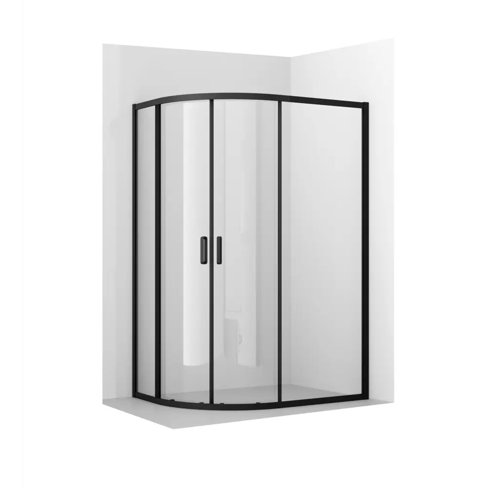 Фото 2 Душевая перегородка Ambassador 14011207 90x200см черный профиль Фото 2 Душевая перегородка Ambassador 14011207 90x200см черный профиль