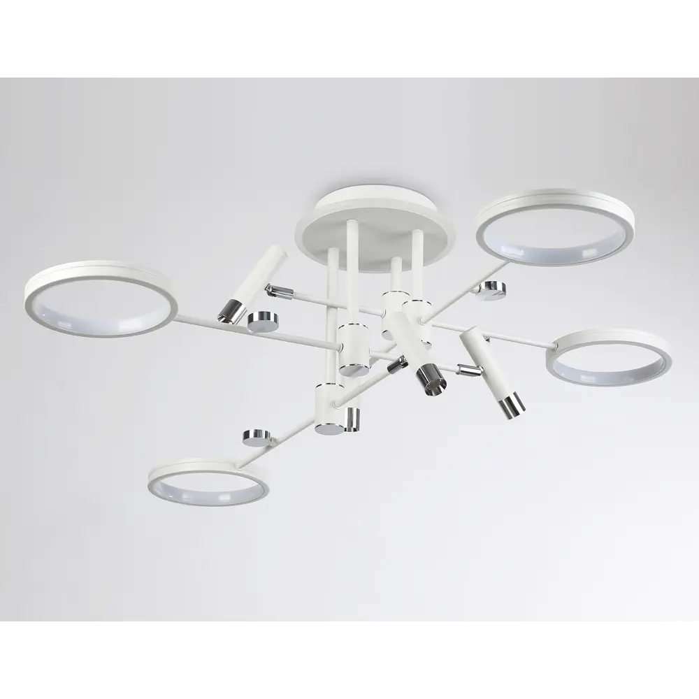 Фото 5 Люстра потолочная светодиодная Ambrella Comfort fl51648 с пультом управления 32 м² теплый белый (желтый) свет цвет белый Фото 5 Люстра потолочная светодиодная Ambrella Comfort fl51648 с пультом управления 32 м² теплый белый (желтый) свет цвет белый