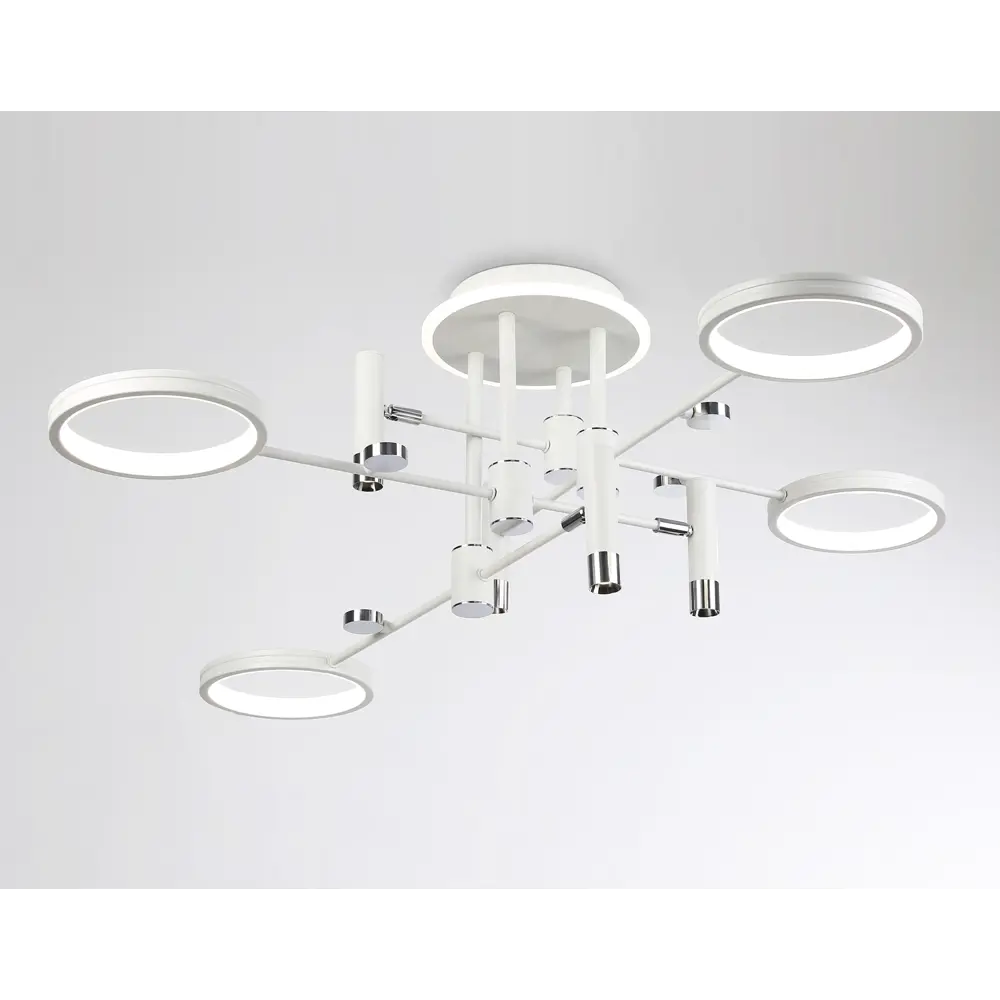 Фото 4 Люстра потолочная светодиодная Ambrella Comfort fl51648 с пультом управления 32 м² теплый белый (желтый) свет цвет белый Фото 4 Люстра потолочная светодиодная Ambrella Comfort fl51648 с пультом управления 32 м² теплый белый (желтый) свет цвет белый