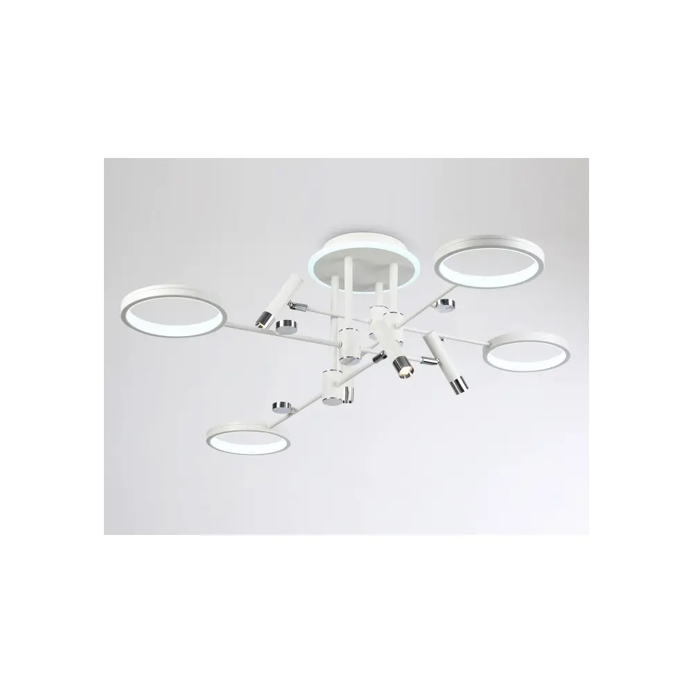 Фото 3 Люстра потолочная светодиодная Ambrella Comfort fl51648 с пультом управления 32 м² теплый белый (желтый) свет цвет белый Фото 3 Люстра потолочная светодиодная Ambrella Comfort fl51648 с пультом управления 32 м² теплый белый (желтый) свет цвет белый