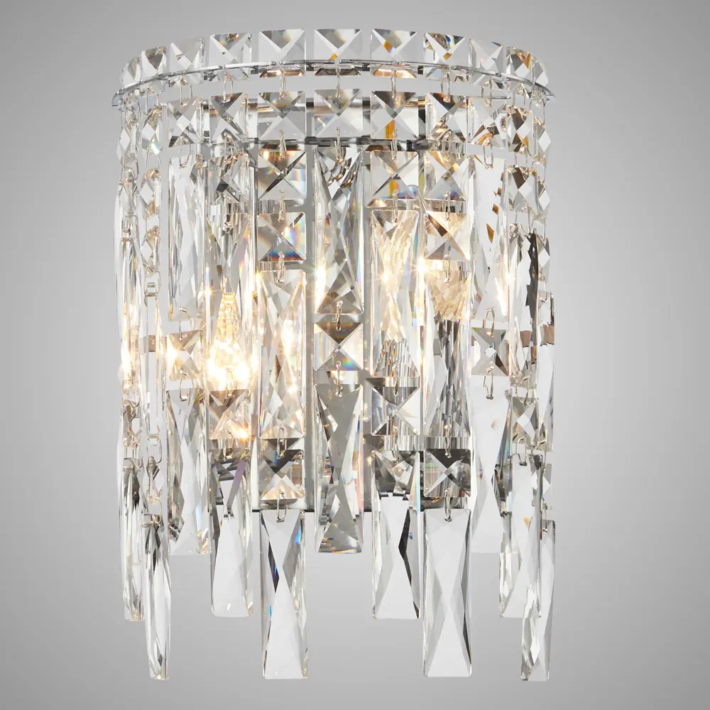 Фото 2 Настенный светильник Crystal Lux Abril ap2 цвет хром/прозрачный Фото 2 Настенный светильник Crystal Lux Abril ap2 цвет хром/прозрачный