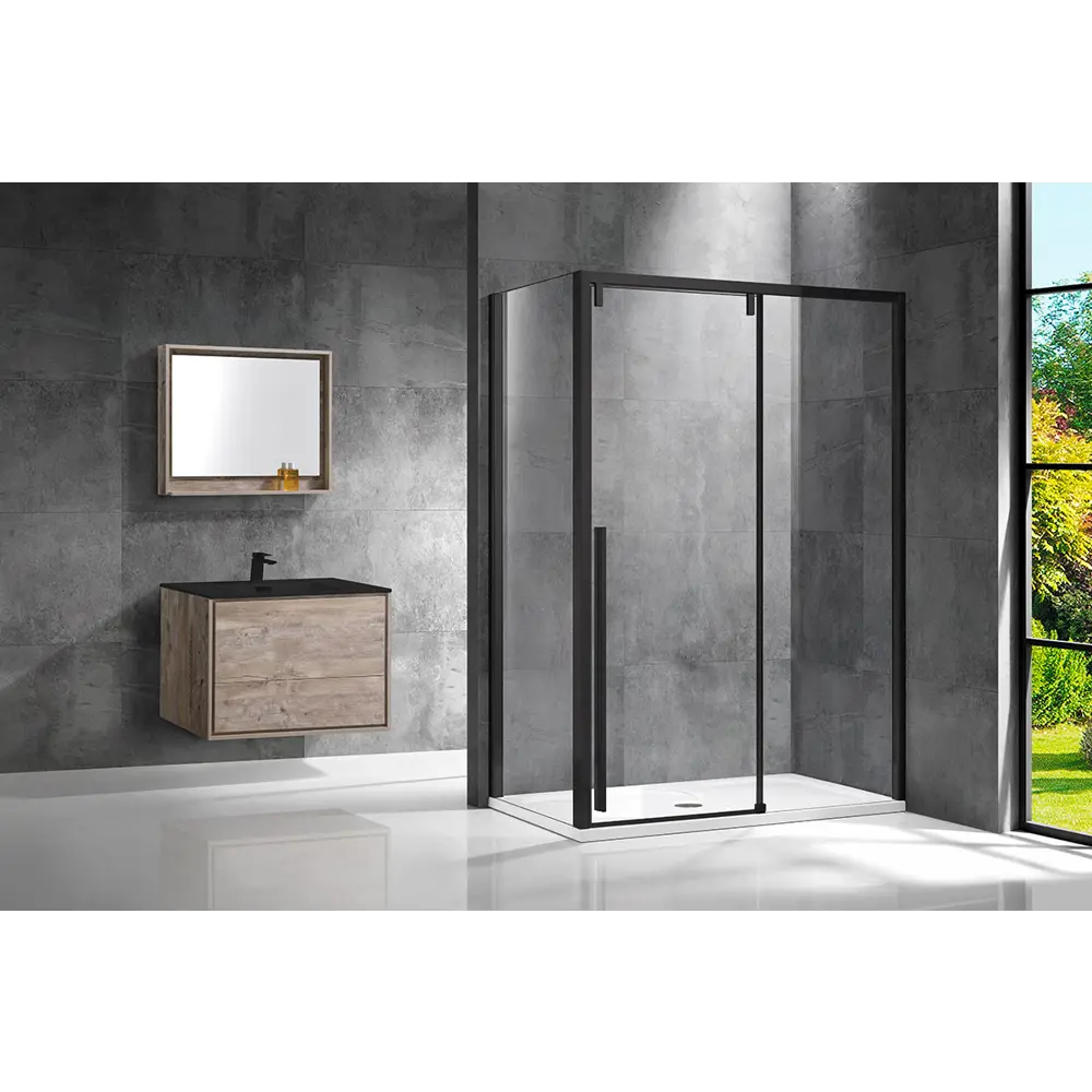 Фото 2 Душевой уголок Vincea Lugano VSR-1L1012CLB-1 прямоугольный 120x100см черный профиль эффект стекла прозрачное закаленное стекло Фото 2 Душевой уголок Vincea Lugano VSR-1L1012CLB-1 прямоугольный 120x100см черный профиль эффект стекла прозрачное закаленное стекло
