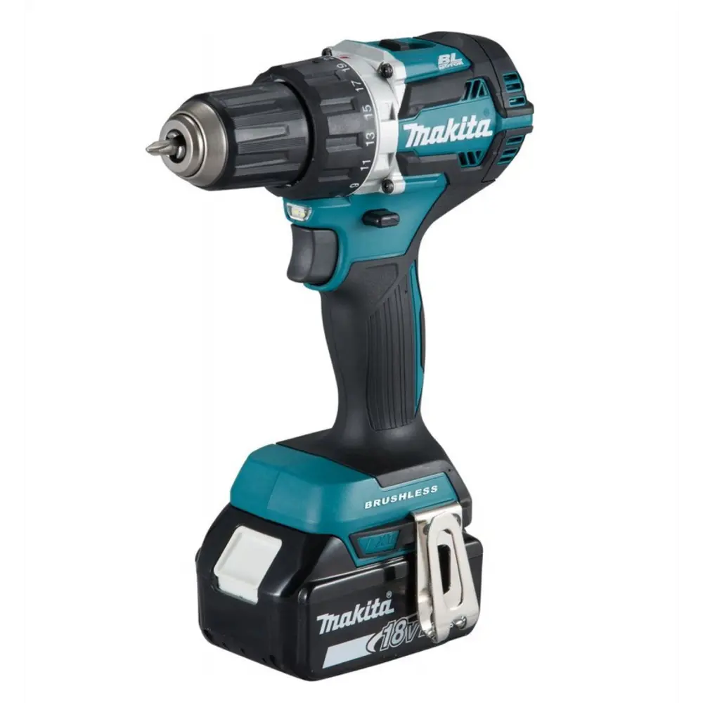 Фото Дрель-шуруповерт аккумуляторная бесщеточная Makita DDF484RME, 18 В Li-Ion 0x4 Ач Фото Дрель-шуруповерт аккумуляторная бесщеточная Makita DDF484RME, 18 В Li-Ion 0x4 Ач