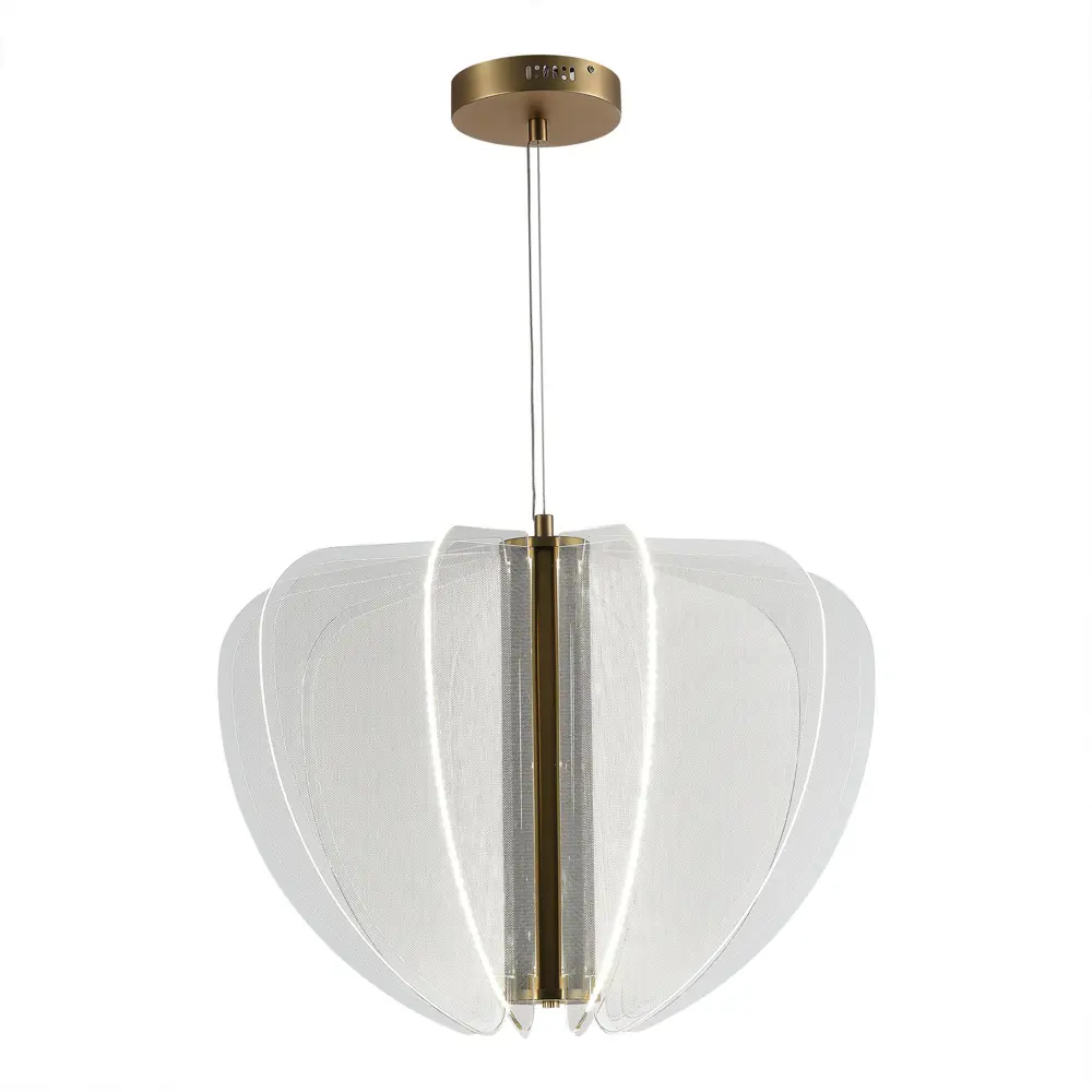 Фото 4 Люстра подвесная светодиодная St luce Fesale Sl6509.203.01 16 м² желтый свет цвет золотистый Фото 4 Люстра подвесная светодиодная St luce Fesale Sl6509.203.01 16 м² желтый свет цвет золотистый
