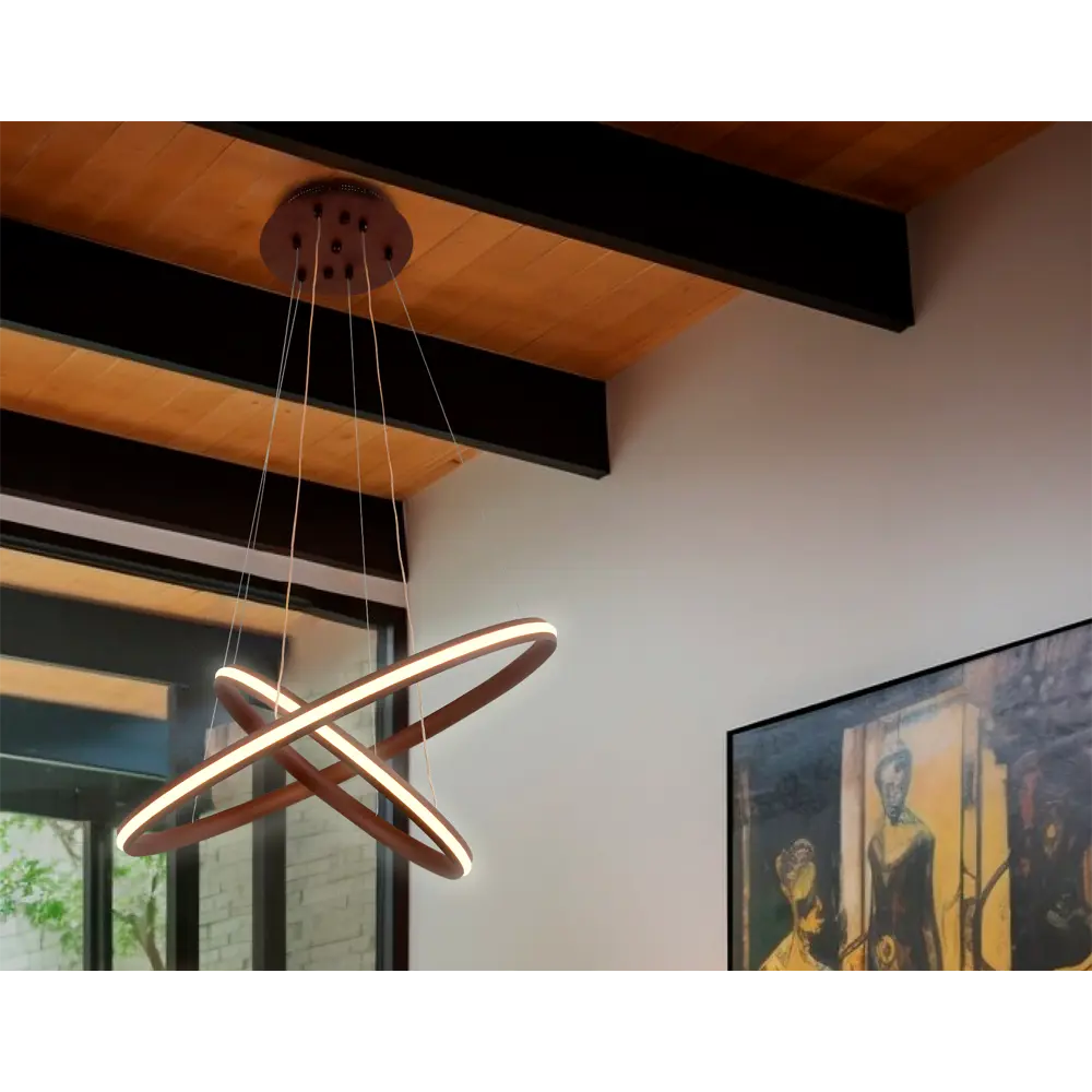 Фото 8 Светильник подвесной светодиодный Ambrella Light Comfort с пультом управления 14 м² нейтральный белый свет цвет кофе Фото 8 Светильник подвесной светодиодный Ambrella Light Comfort с пультом управления 14 м² нейтральный белый свет цвет кофе