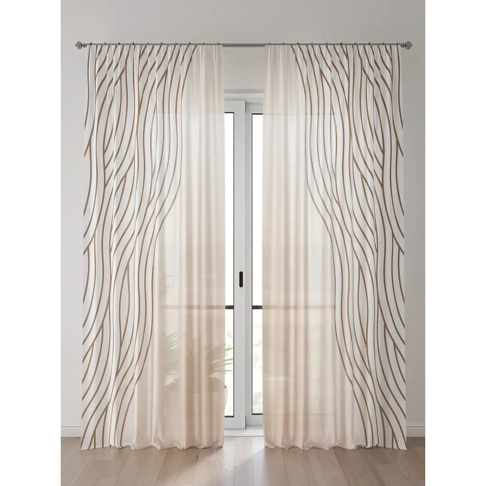 Фото Тюль Comfy Way Алоуна - 82 CW580082-240 150x240 см на шторной ленте цвет бежевый 2 шт Фото Тюль Comfy Way Алоуна - 82 CW580082-240 150x240 см на шторной ленте цвет бежевый 2 шт