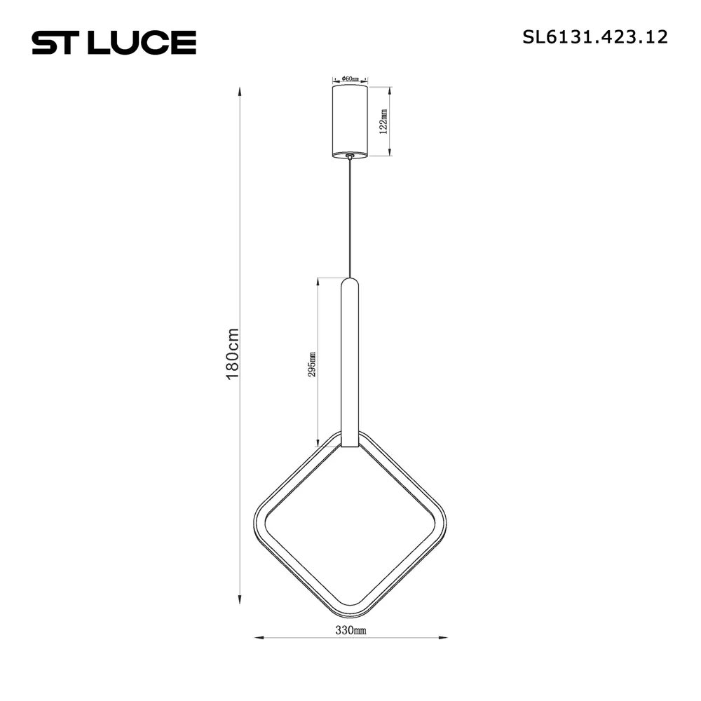 Фото 6 Люстра подвесная светодиодная St luce Shape Sl6131.423.12 4 м² теплый белый (желтый) свет цвет черный Фото 6 Люстра подвесная светодиодная St luce Shape Sl6131.423.12 4 м² теплый белый (желтый) свет цвет черный