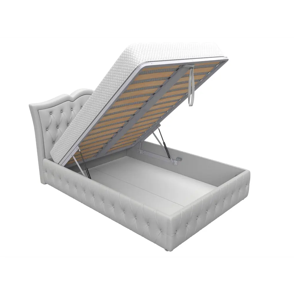 Фото 6 Кровать Герда 140 Лига диванов 28174 167x110x211 см экокожа цвет белый Фото 6 Кровать Герда 140 Лига диванов 28174 167x110x211 см экокожа цвет белый