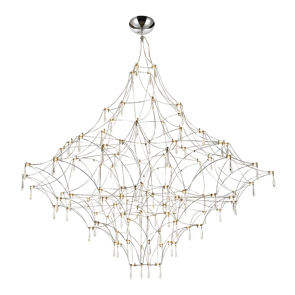 Фото Люстра подвесная светодиодная St luce Sl6601.103.114 20 м² нейтральный белый свет цвет хром Фото Люстра подвесная светодиодная St luce Sl6601.103.114 20 м² нейтральный белый свет цвет хром
