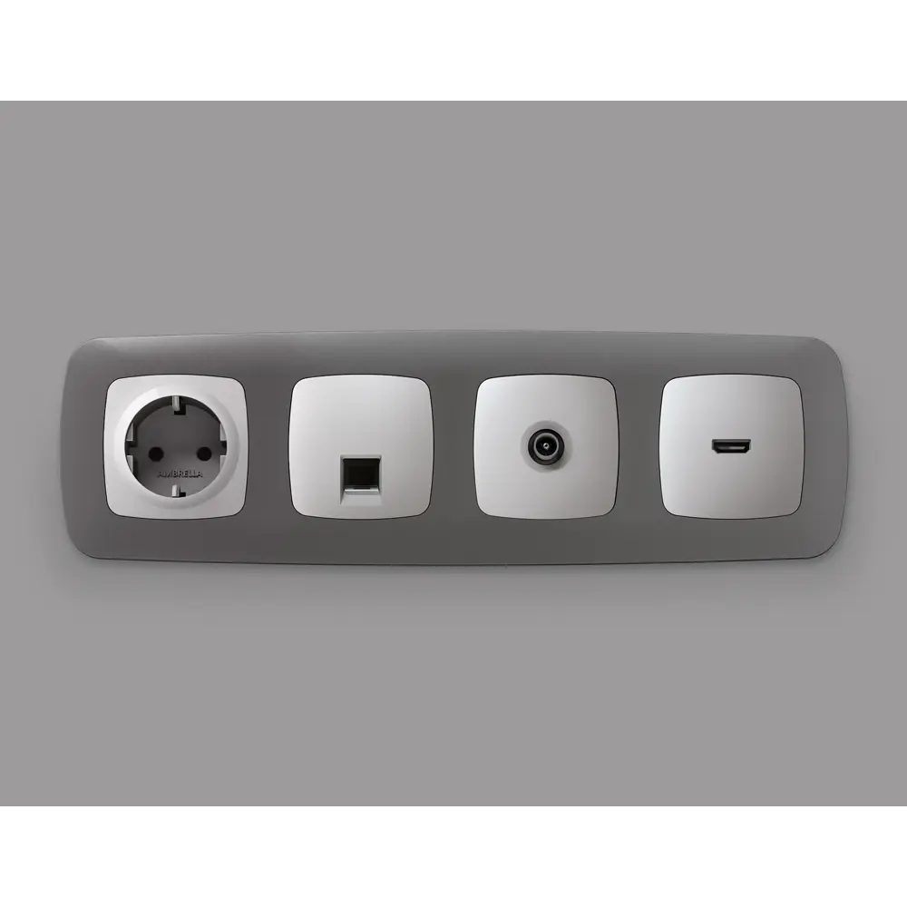 Фото 2 Накладка для HDMI розетки Ambrella volt Omega OP4140 цвет серебро глянец Фото 2 Накладка для HDMI розетки Ambrella volt Omega OP4140 цвет серебро глянец